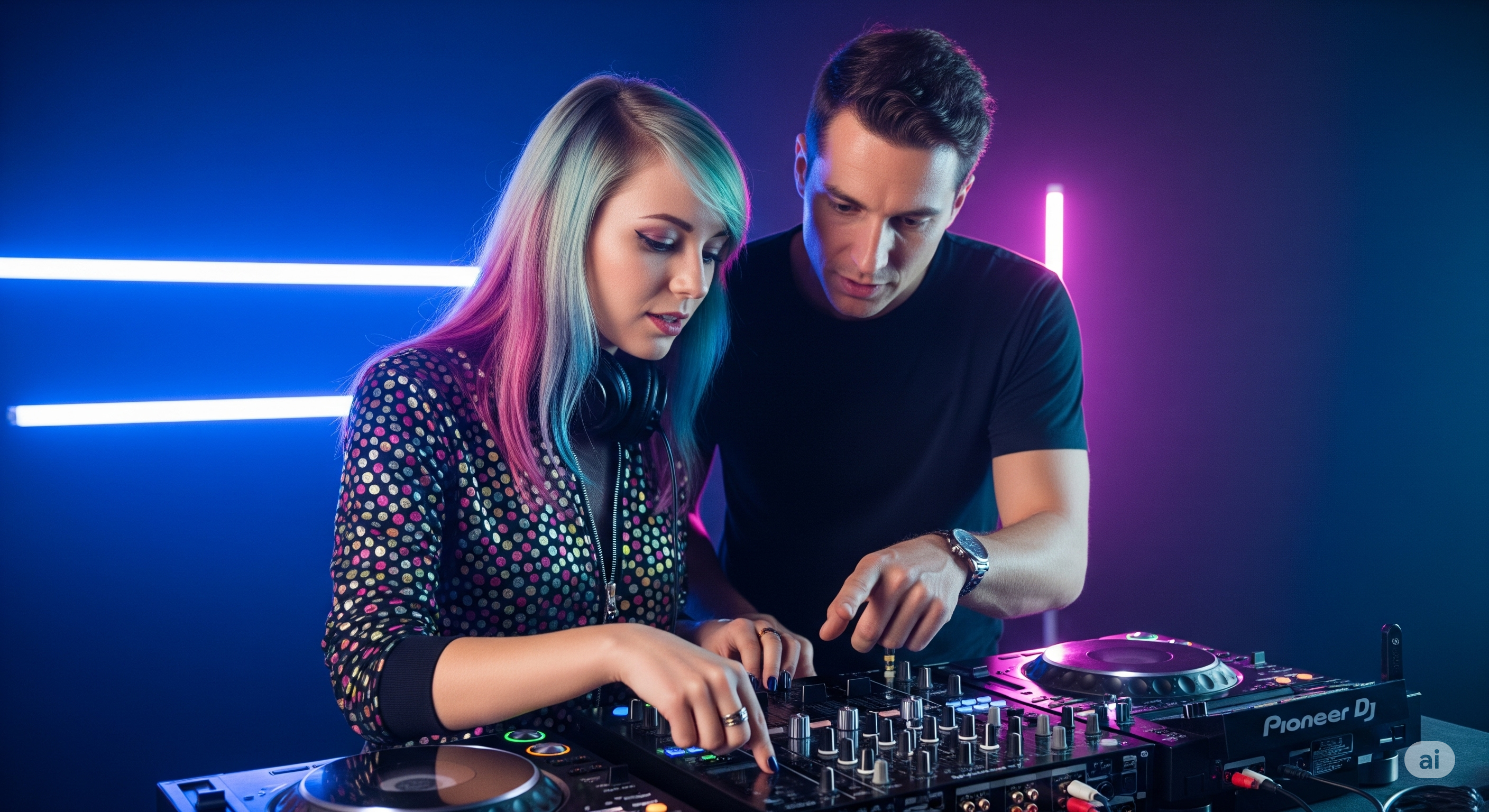 Feedback pro - DJ SET mix mentor qui explique à un étudiant
