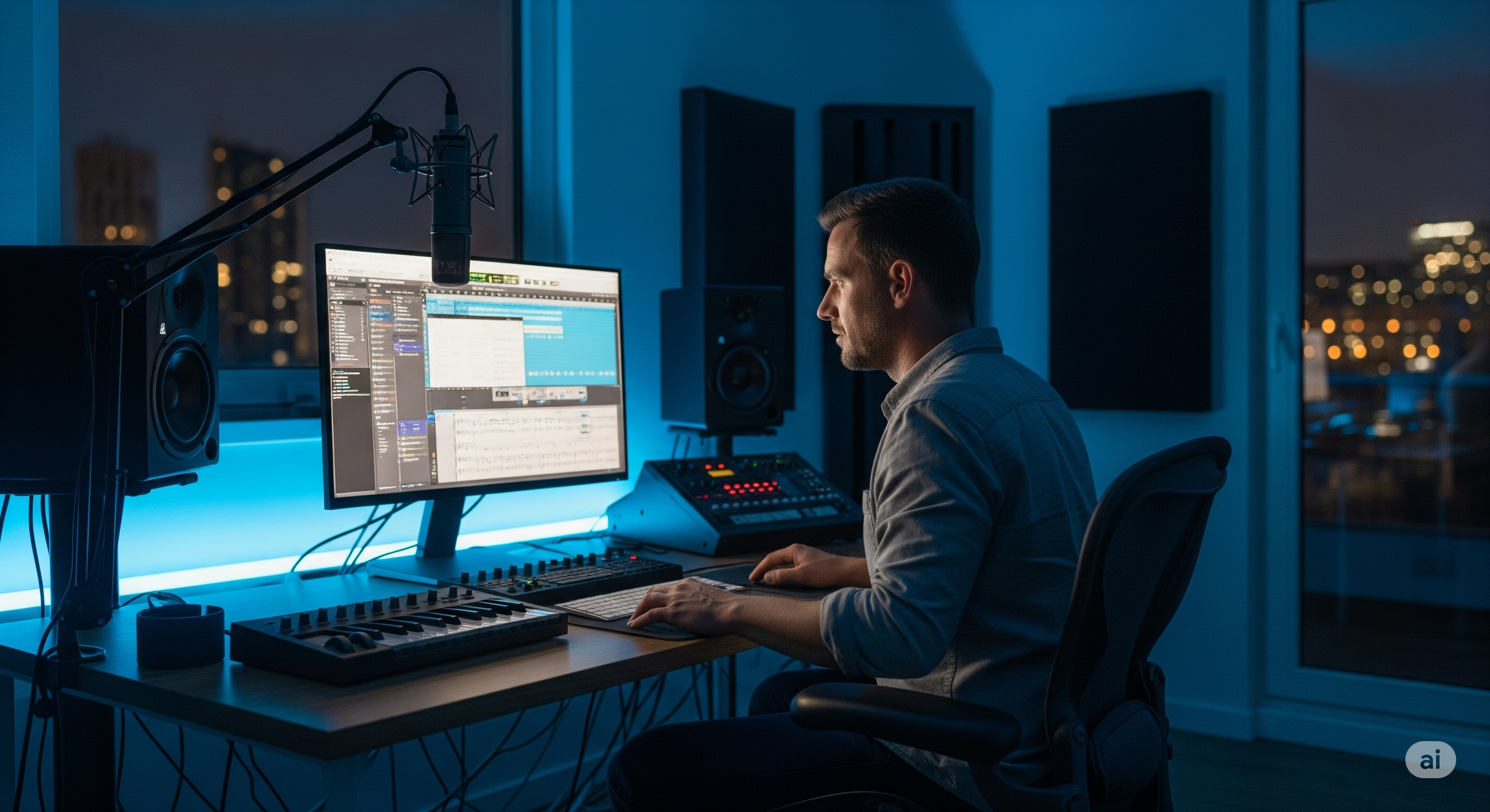Compositeur dans son home studio