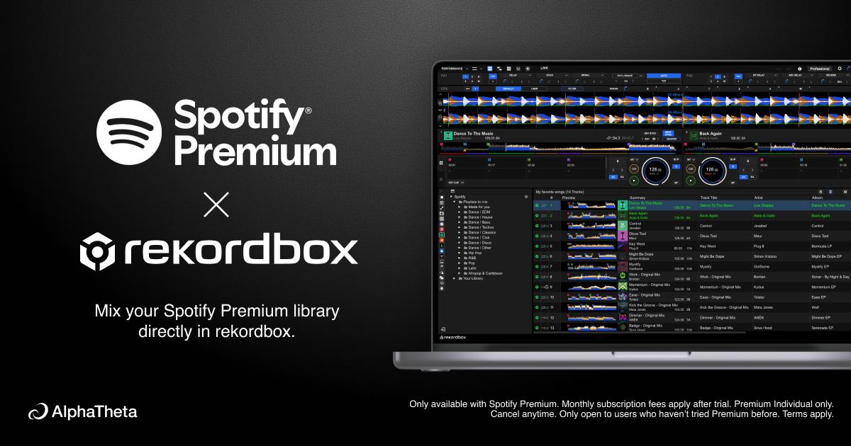 Spotify sur rekordbox