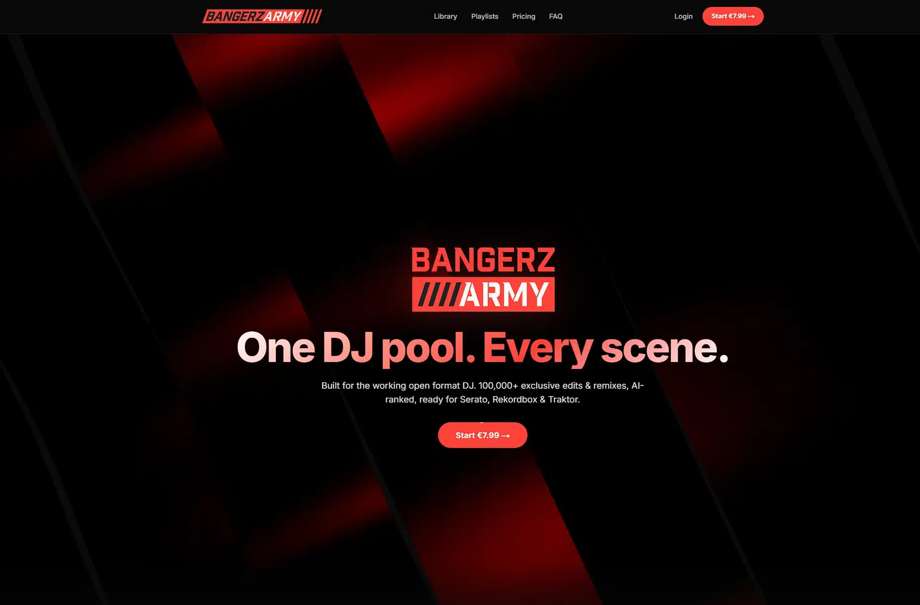 Plateforme DJ pool Bangerz Army Bangerz Army - DJ pool open format avec classement IA, partenaire officiel DJ Network