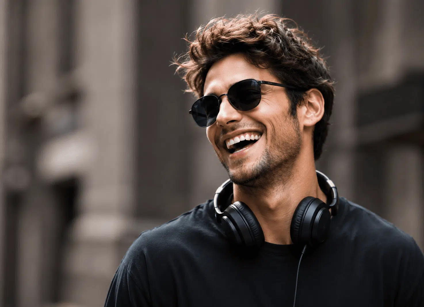 Un jeune homme souriant après avoir été admis à la formation proposée par DJ Network.